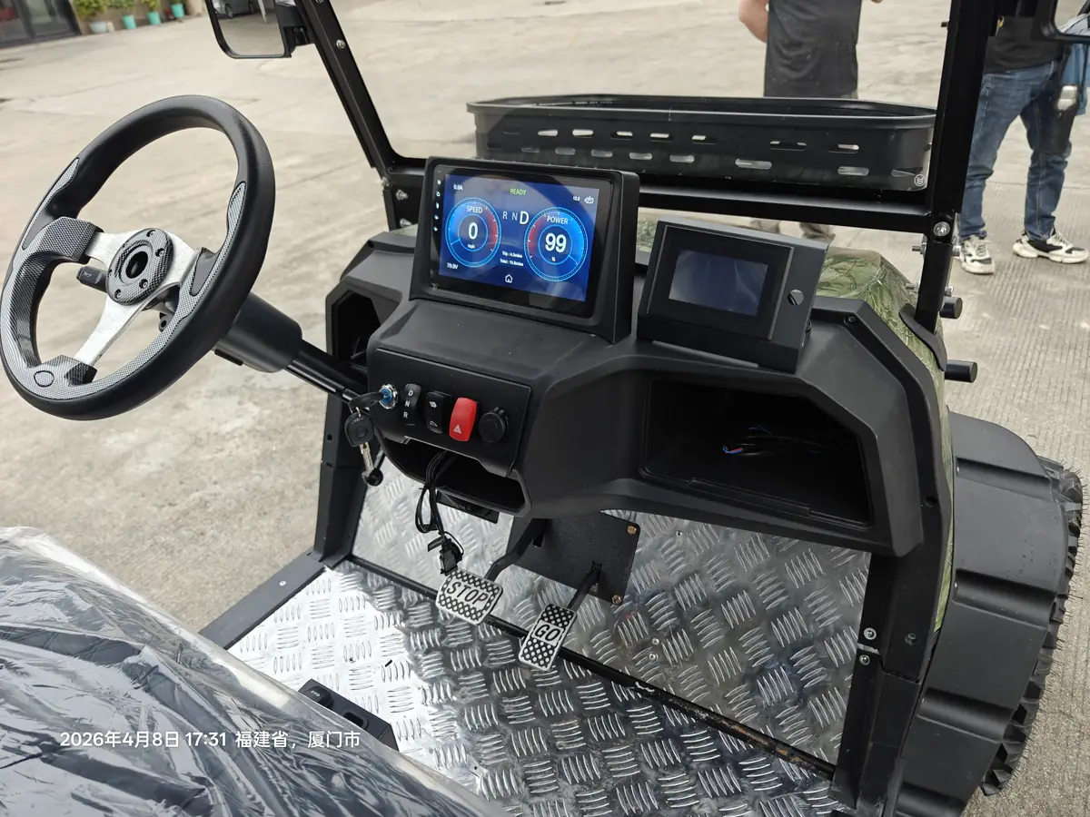 LF-GD404C Military Green Golf Cart for Sale - 图片 6